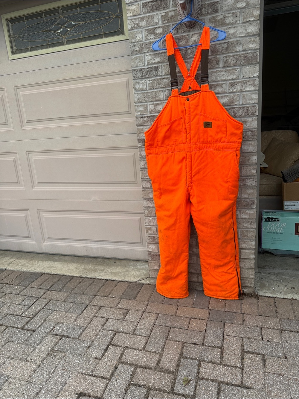 Insulated Orange Work Bib Overalls - Heavy-Duty Men's Coverall